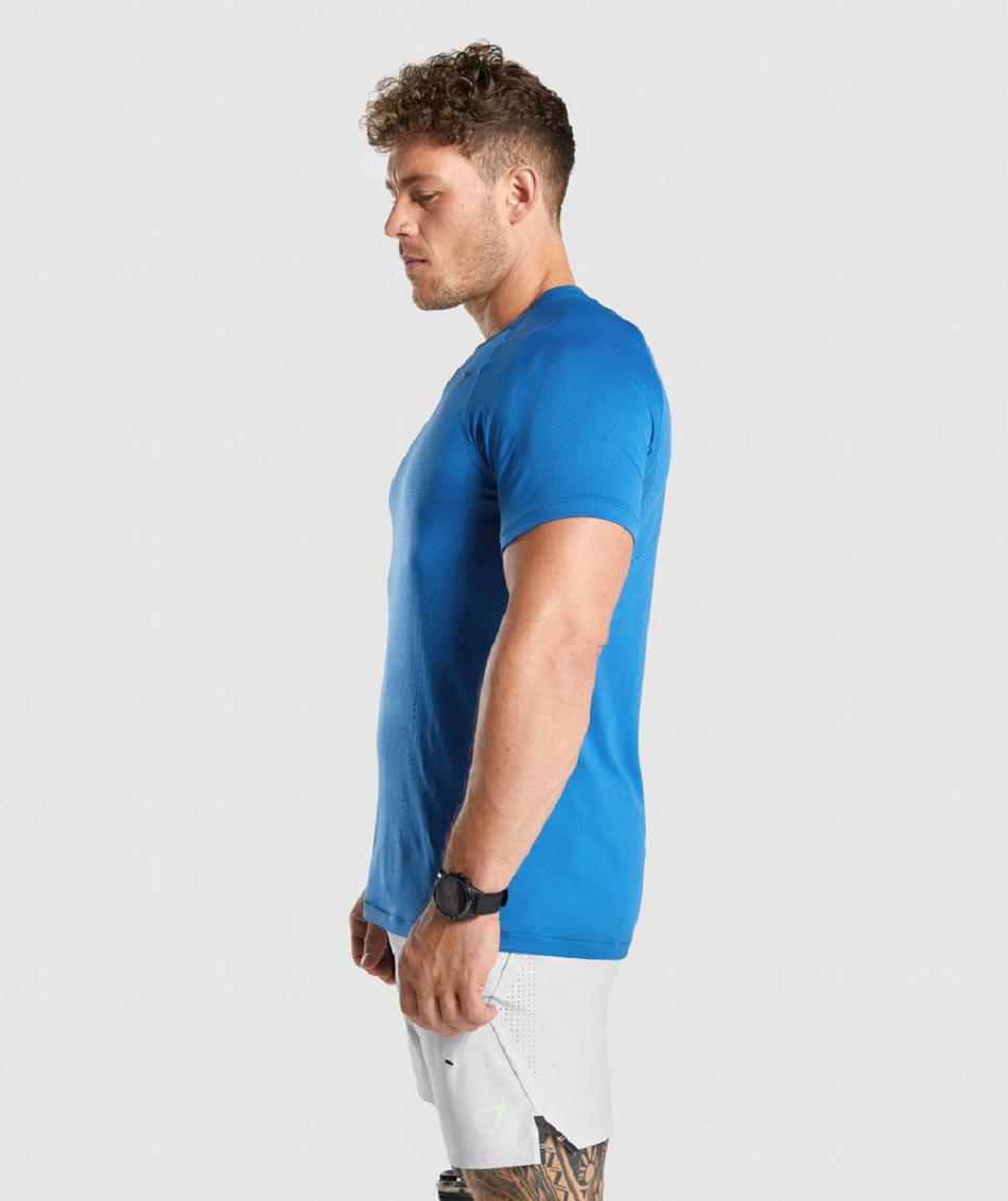 T Shirts Gymshark Apex Perform Hombre Azules | CO 3338HAP